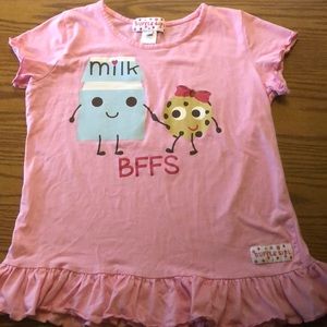 Ruffle Girl flutter sleeve ruffle tee size 12